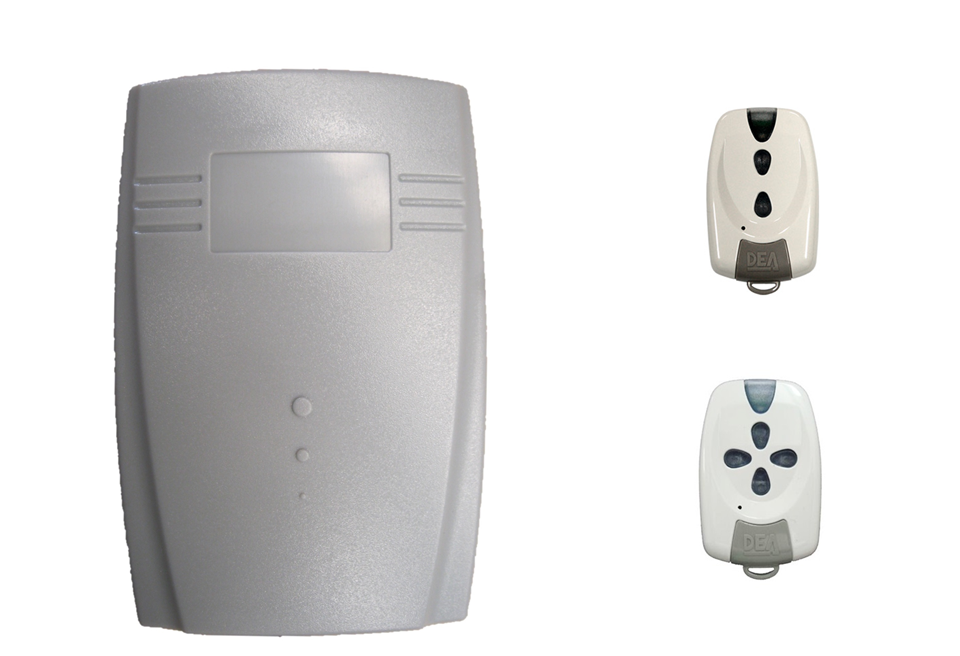 Universal receiver unit with compatible DEA garage door remotes, spare garage door remote solution by SAMT, Prestons, New South Wales, Australia.