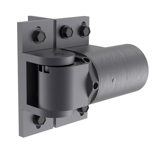 Heavy-duty automatic gate hinge for sliding gate motors, offered by SAMT Garage & Gate Automation, Australia.
