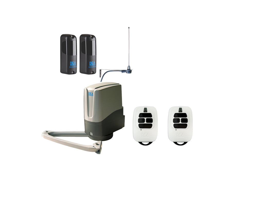 DEA motorized swing gate kit with safety sensors and two remotes, automatic gate opener in New South Wales, Australia from SAMT.