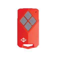 Red diamond-button garage door remote, spare garage door remote by SAMT Garage & Gate Automation, Prestons, New South Wales, Australia.