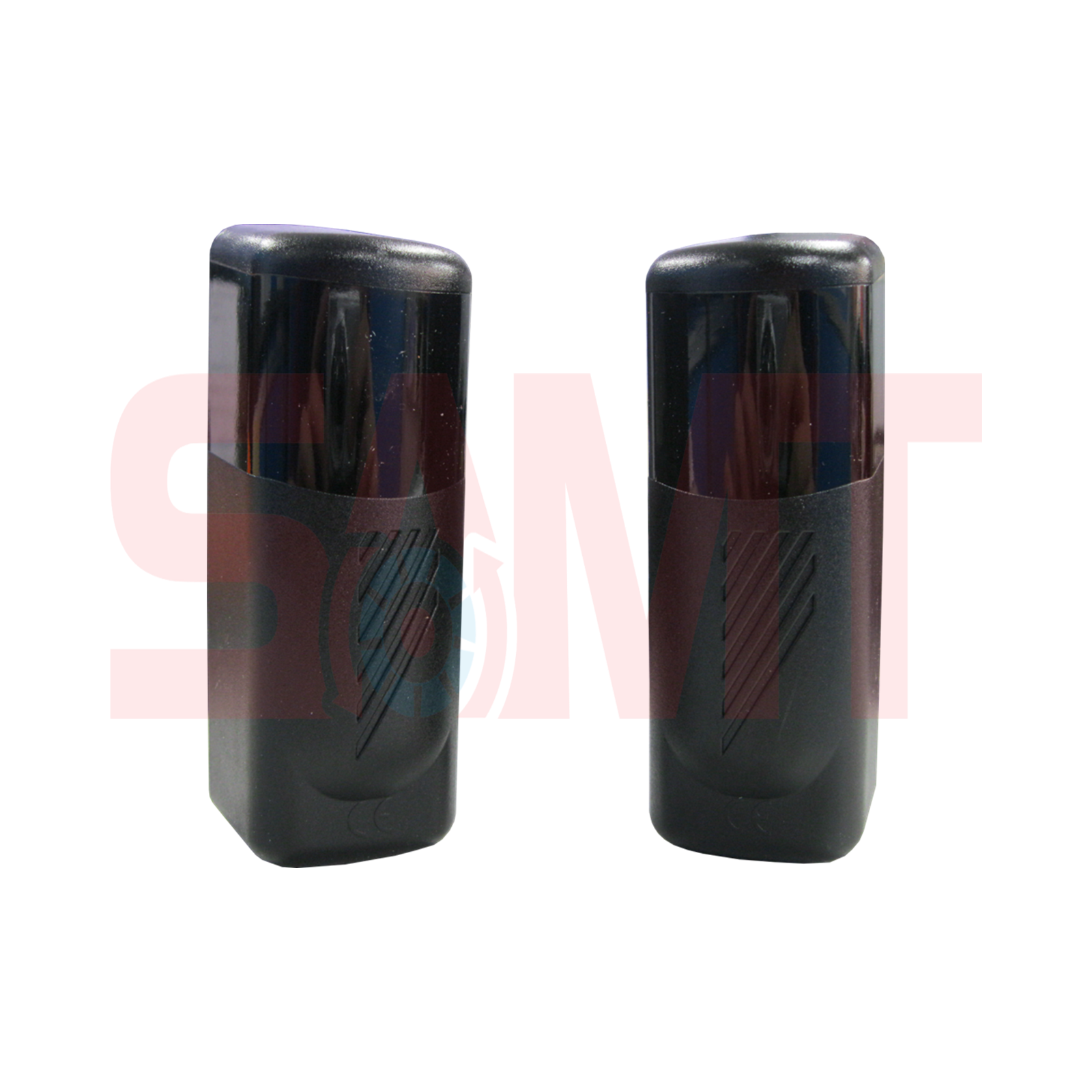 Safety infrared photocell sensors for automatic garage door opener by SAMT, installed in Prestons, New South Wales, Australia.