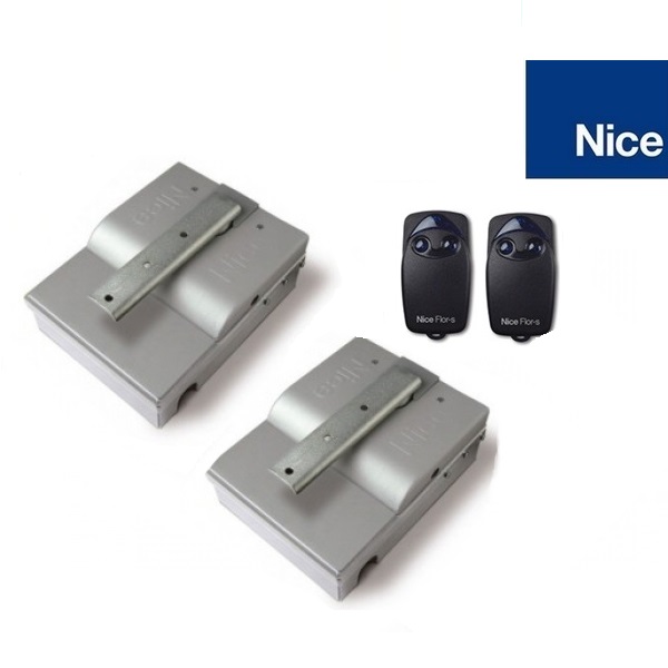 Pair of NICE Hi-Speed underground swing gate motors with two remote controls for automatic gate motor solutions in Prestons, New South Wales.