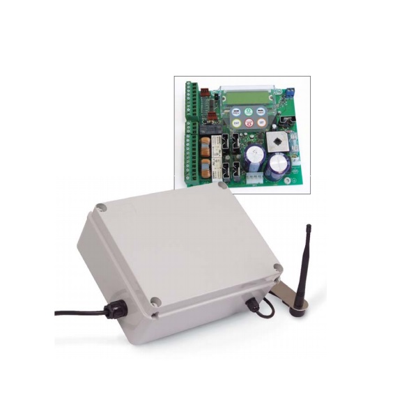 Wireless smart gate control box and circuit board for automatic gate systems by SAMT, Prestons, New South Wales.