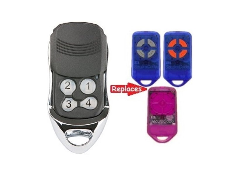 Compatible remote control for ATA garage door opener, available at SAMT Garage & Gate Automation, Australia.