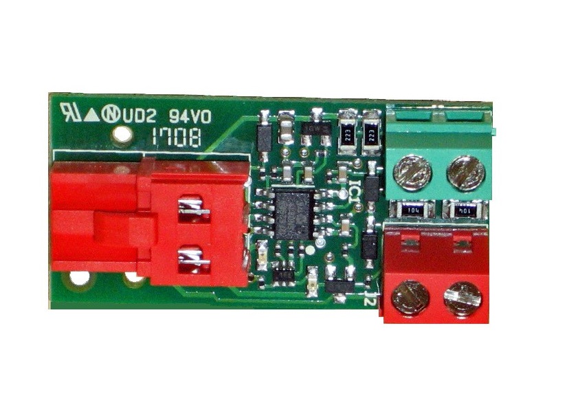 Mini relay module for motorized swing gate opener installation, SAMT Garage & Gate Automation, Australia.