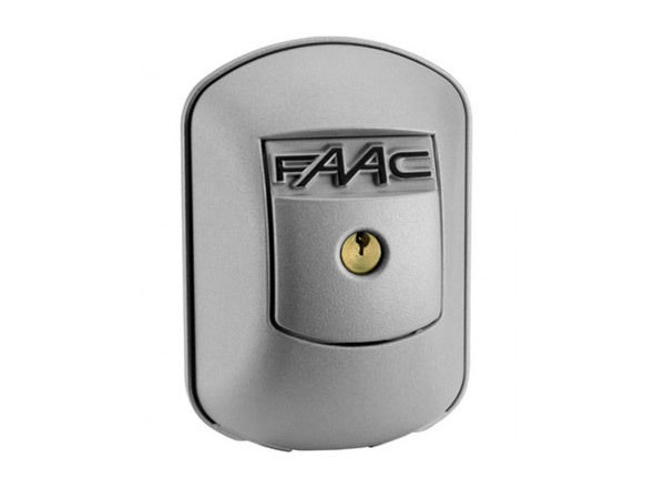 FAAC oval key lock for secure automatic gate and garage door opener installations, SAMT Garage & Gate Automation, Australia.