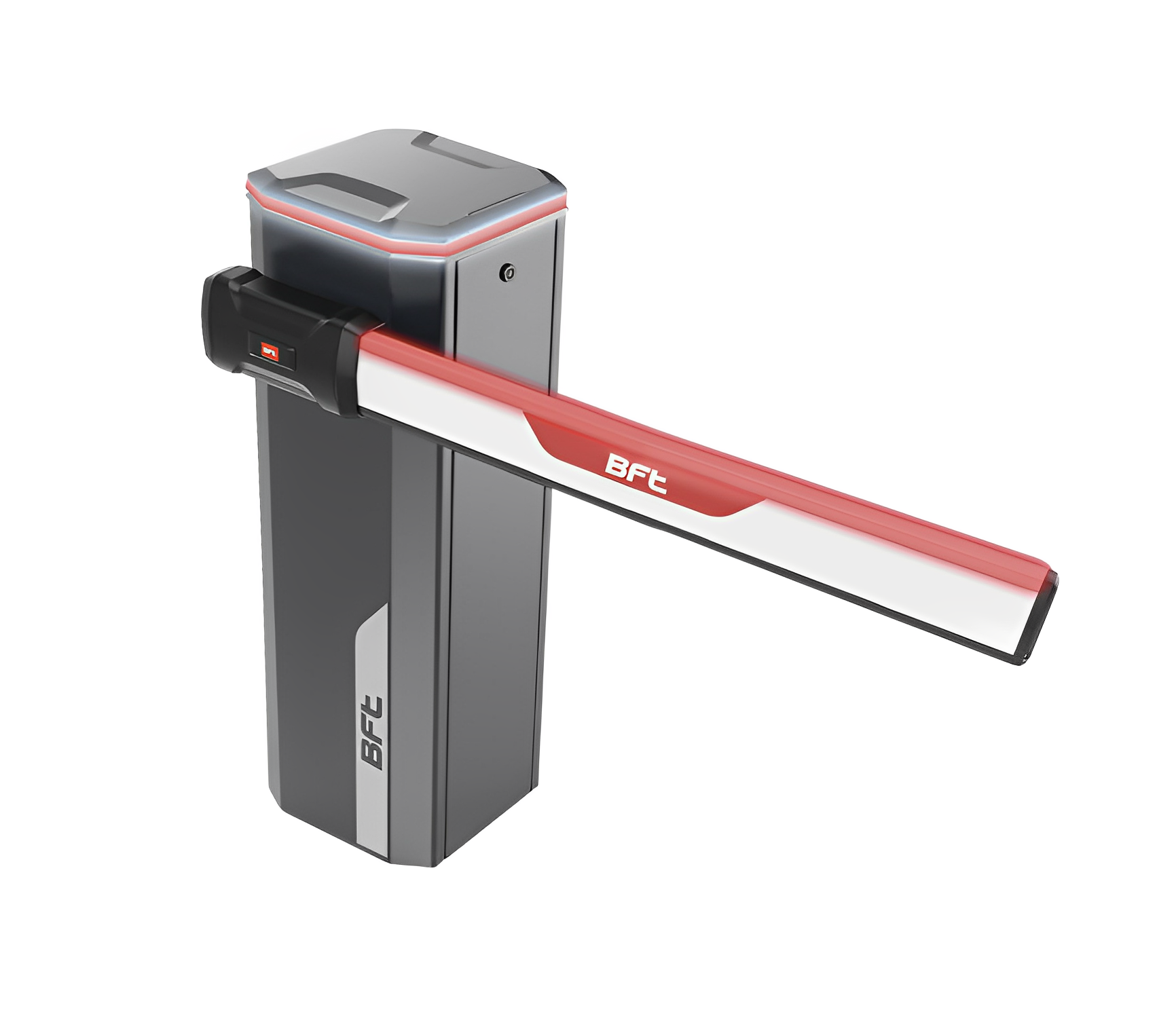 BFT automatic boom gate barrier for parking access solutions by SAMT Garage & Gate Automation, Prestons, New South Wales, Australia.