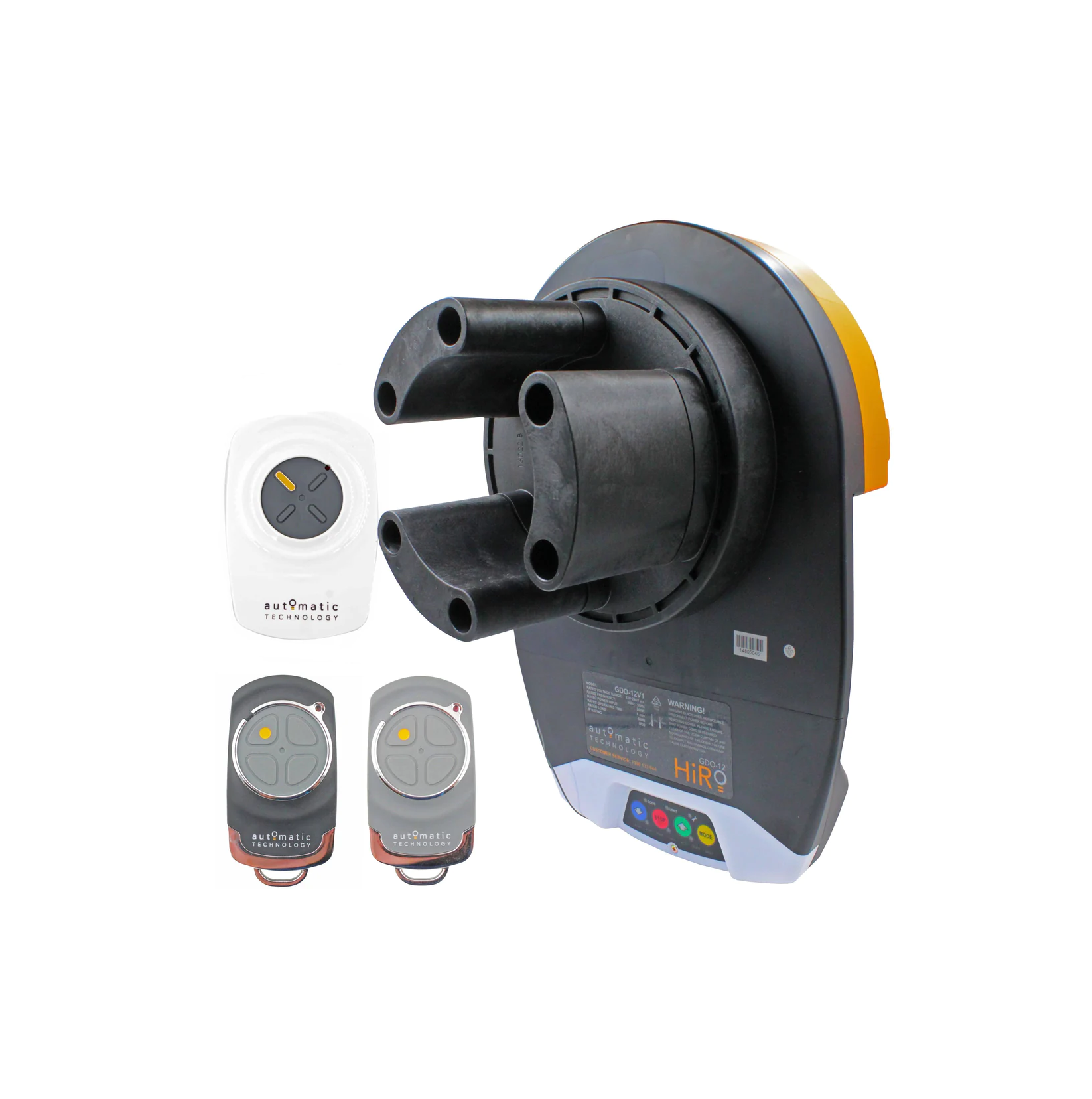 Sectional garage door opener motor kit with remote controls by SAMT Garage & Gate Automation, Prestons, New South Wales, Australia.