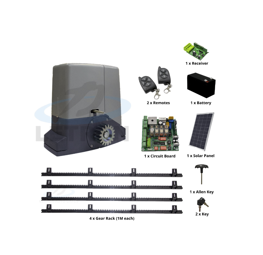 Letron Sliding Gate Opener SL3000 24V Solar - Image 3