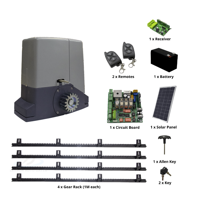 Letron Sliding Gate Opener SL3000 24V Solar - Image 13