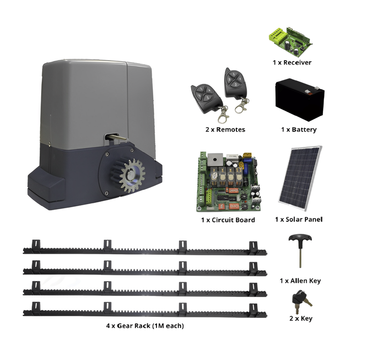 Letron Sliding Gate Opener SL3000 24V Solar - Image 8