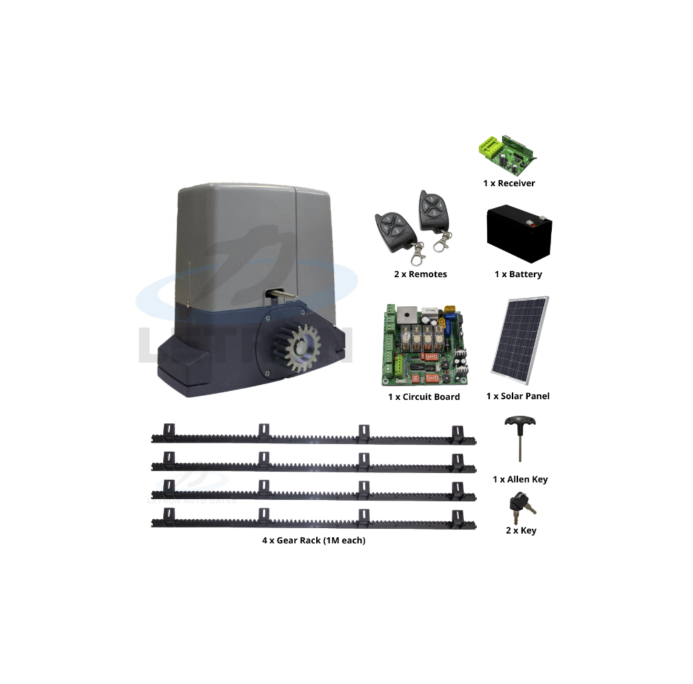 Letron Sliding Gate Opener SL3000 24V Solar - Image 2