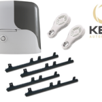 Automatic sliding gate motor kit with racks and remotes by SAMT Garage & Gate Automation, Prestons, New South Wales, Australia.