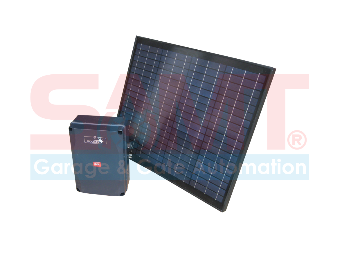 BFT Ecosol solar panel system for automatic gate motors in Prestons, New South Wales, Australia.