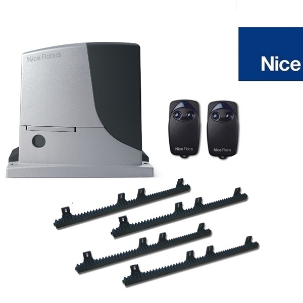 Nice Robus sliding gate motor kit with remotes and racks, automatic gate motor, SAMT, Prestons, New South Wales, Australia.