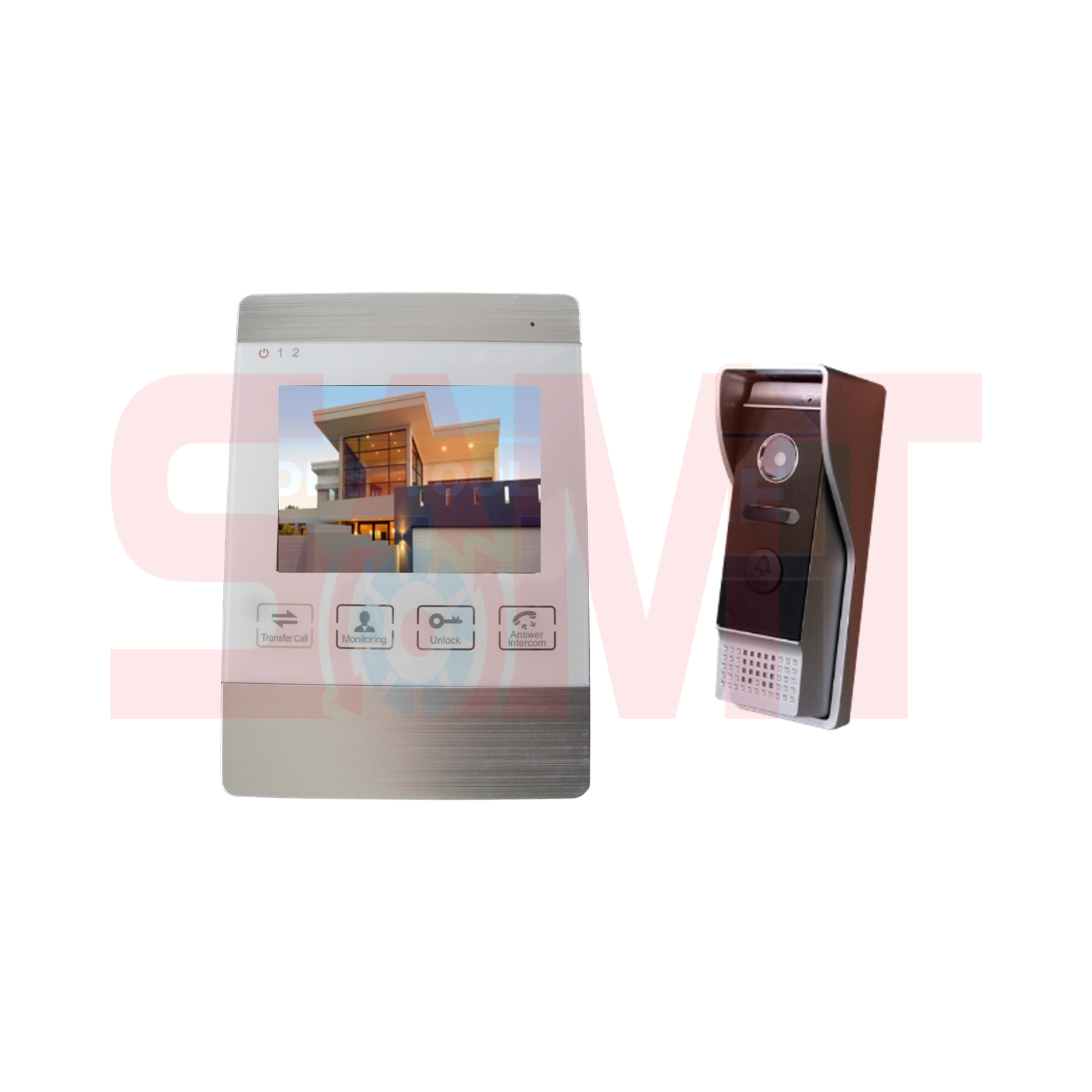 SAMT video intercom system with monitor and doorbell camera for automatic gate opener in Prestons, Australia.