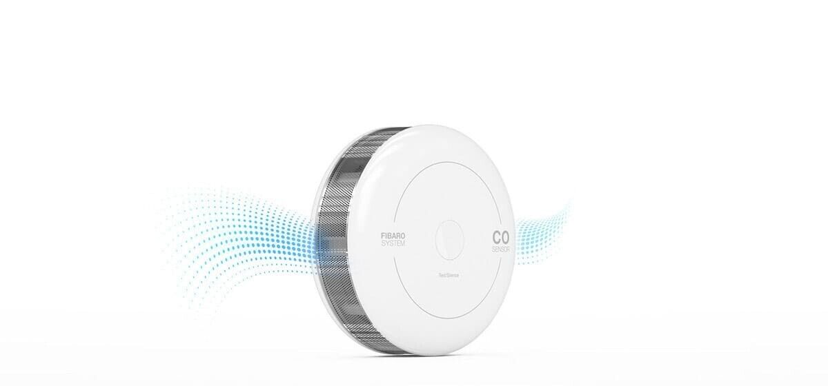 Fibaro CO carbon monoxide detector for smart garage and home safety systems in Prestons, New South Wales, Australia.