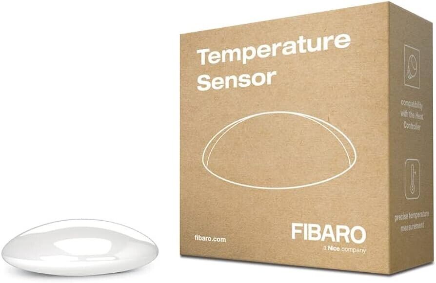 Fibaro temperature sensor with box for smart home automation by SAMT Garage & Gate Automation, Prestons, New South Wales, Australia.