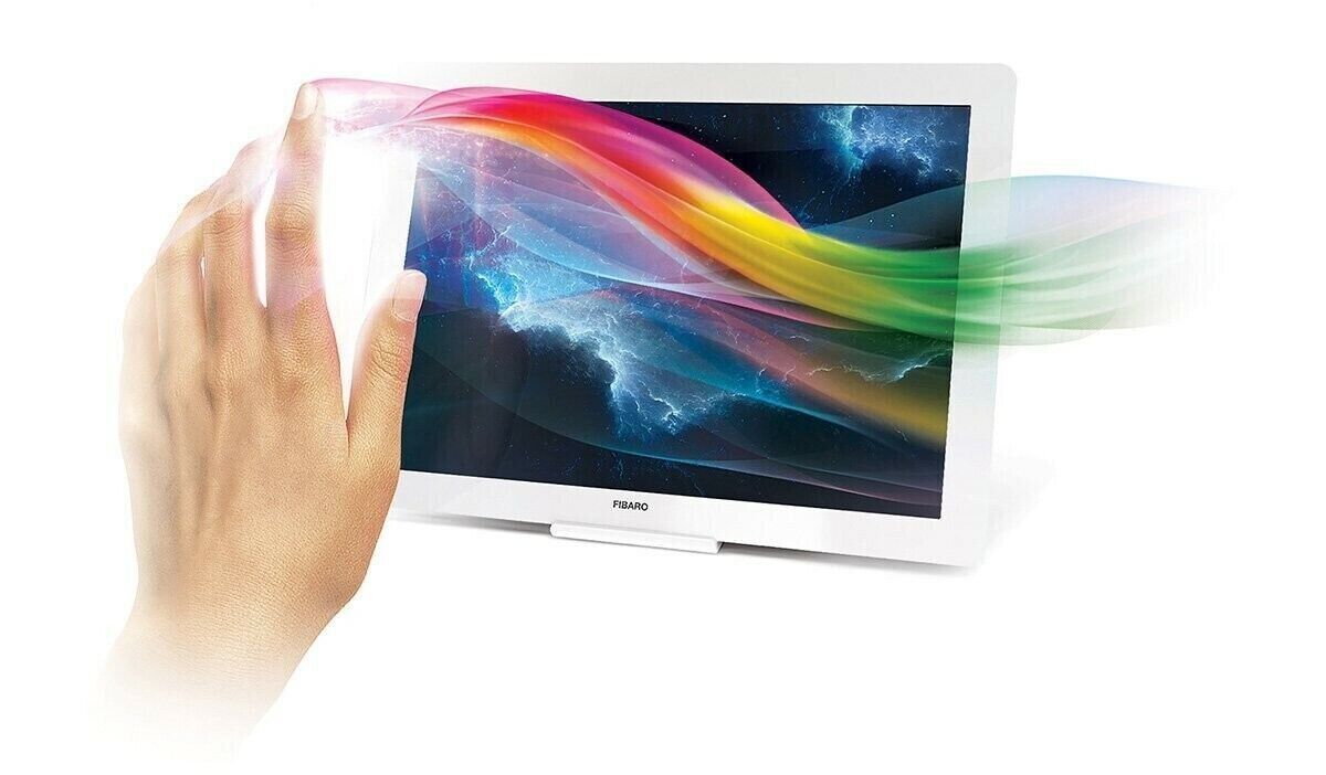 Fibaro touch control smart home panel for garage door automation and security, SAMT, Prestons, New South Wales, Australia.