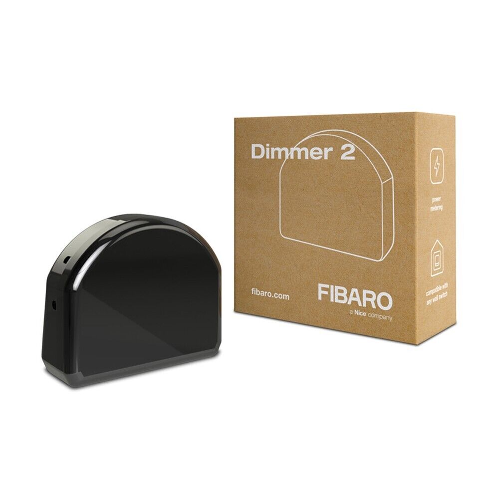 Fibaro Dimmer 2 smart light controller and box for home automation by SAMT Garage & Gate Automation, Prestons, New South Wales, Australia.
