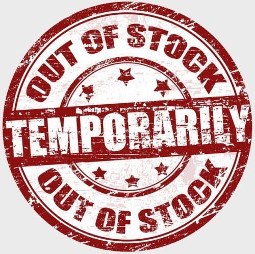 Temporarily out of stock stamp with distressed design, indicating product availability status in Prestons, New South Wales, Australia.