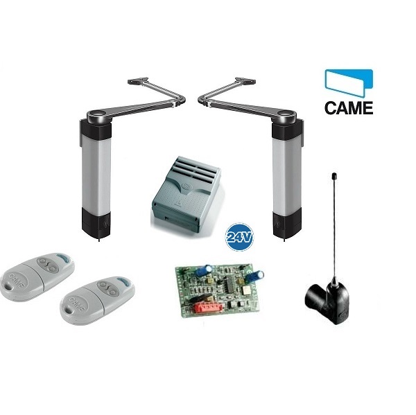 CAME articulated arm swing gate opener kit with remotes and receiver, automatic gate motor for Prestons, New South Wales, Australia.