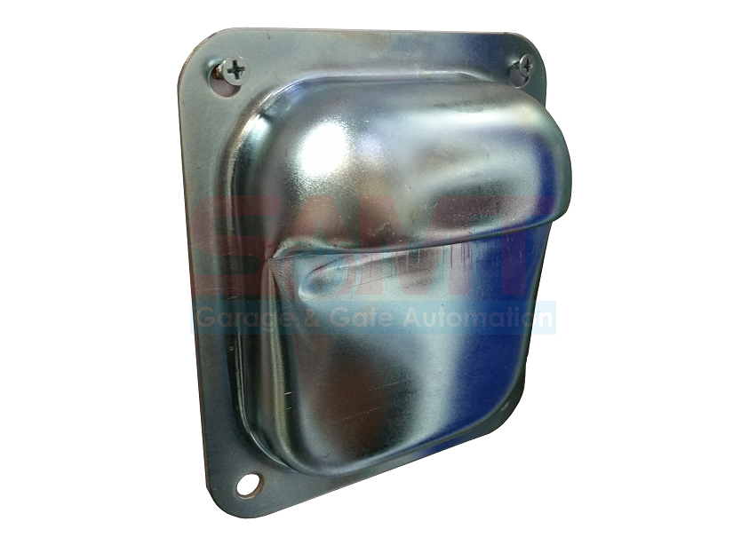 Stainless steel garage door handle by SAMT Garage & Gate Automation, secure manual access for garage doors in New South Wales, Australia.