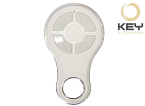 KEY Automation wireless remote control in white finish by SAMT, for automatic gates in Prestons, New South Wales, Australia.