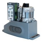 LIFELINE automatic sliding gate motor with exposed internal control board, SAMT Garage & Gate Automation, Prestons, New South Wales, Australia.