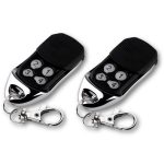 Pair of four-button compatible garage door remotes, spare garage door remote, SAMT Garage & Gate Automation, Australia.