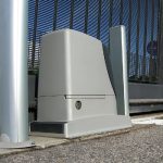 Installed sliding gate motor for automatic gate, SAMT Garage & Gate Automation, Prestons, New South Wales, Australia.