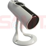 White SAMT security camera with stand for smart garage door automation in New South Wales, Australia.