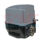 Automatic sliding gate motor unit with visible gear, featured by SAMT in Prestons, New South Wales, Australia.