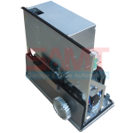 Heavy-duty sliding gate motor with exposed gear and base plate by SAMT in Prestons, New South Wales, Australia.