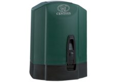 Green Centsys sliding gate motor with integrated handle for manual operation in Prestons, New South Wales, Australia.