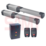 BFT gate automation kit including two linear actuators, control box, and two BFT remote controls, in Prestons, New South Wales, Australia