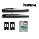 Beninca motorized swing gate kit with two remotes and control board, perfect for automatic gate opener installation in Prestons, NSW.