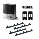 Beninca sliding gate motor kit with two remotes and racks, installed by SAMT in Prestons, New South Wales, Australia.