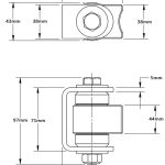 Adjustable gate hinge technical specifications by SAMT Garage & Gate Automation in Prestons, New South Wales, Australia.