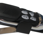 Four-button universal garage door remote control with visor clip, suitable for automatic garage doors in Prestons, New South Wales, Australia