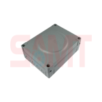 Grey waterproof plastic control box for gate automation systems, in Prestons, New South Wales, Australia