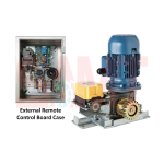 Industrial automatic gate motor with external remote control board case by SAMT Garage & Gate Automation in Prestons, New South Wales, Australia.