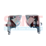 SAMT branded adjustable angle roller brackets for sliding gate motor installations, Prestons, New South Wales, Australia.