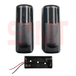 Automatic gate safety sensor set with battery holder by SAMT Garage & Gate Automation in Prestons, New South Wales, Australia.