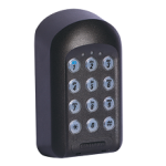 Black numeric keypad entry system with blue backlit buttons for secure access control in Prestons, New South Wales, Australia