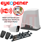 Illuminated automatic sliding gate motor installed on driveway, SAMT Garage & Gate Automation, Prestons, New South Wales, Australia.