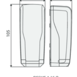 DESME A.15 O compact automatic gate safety sensor dimensions, best for garage doors in Australia.