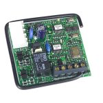 Green electronic circuit board for gate automation control with capacitors and connectors, in Prestons, New South Wales, Australia