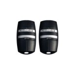 Pair of black LIFELINE garage door remote controls, SAMT Garage & Gate Automation, Prestons, New South Wales, Australia.