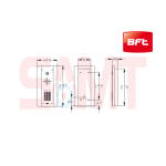 BFT entry keypad dimensions diagram for automatic gate motor installation by SAMT Garage & Gate Automation, Prestons, New South Wales, Australia.